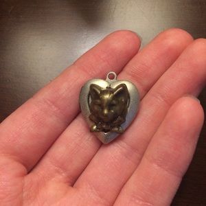 Cat Face Heart Locket